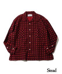 J.S Homestead(ジャーナルスタンダード　ホームステッド)/【J.S.Homestead / Stead】BLUR CHECK OPEN SHIRT/レッド