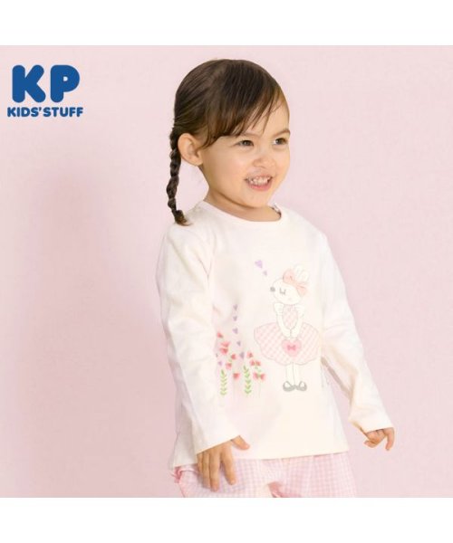 KP(ケーピー)/KP(ケーピー)スイートピーmimiちゃんの長袖Tシャツ(90)/ライトピンク