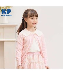 KP(ケーピー)/KP(ケーピー)小花刺繍の綿ニットカーディガン(100～130)/ピンク