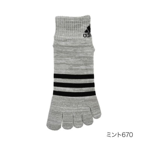 Adidas(アディダス)/ADIDAS(アディダス) 無地 ライン ワンポイント スニーカー丈 消臭 指先まで足底すべり止め FOOTサポート 福助 公式/ミント