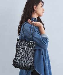 green label relaxing(グリーンレーベルリラクシング)/2WAYメッシュ シャイニー トートバッグ/BLACK