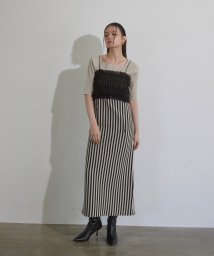 MIELI INVARIANT(ミエリ インヴァリアント)/Stripe Square N/C Knit Dress/その他