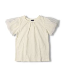 Crescent(クレセント)/【子供服】 crescent (クレセント) 袖チュール半袖Tシャツ 80cm～140cm N42814/オフホワイト