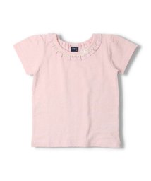 Crescent(クレセント)/【子供服】 crescent (クレセント) パールモチーフ付き半袖Tシャツ 80cm～130cm N42816/ピンク