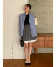 FRAY I.D/【pierre cardin】シャツレイヤードタックミニスカート/505927656