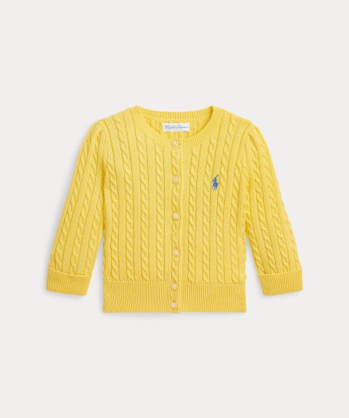 POLO RALPH LAUREN(POLO RALPH LAUREN)/(ベビー)ケーブルニット コットン カーディガン/700イエロー