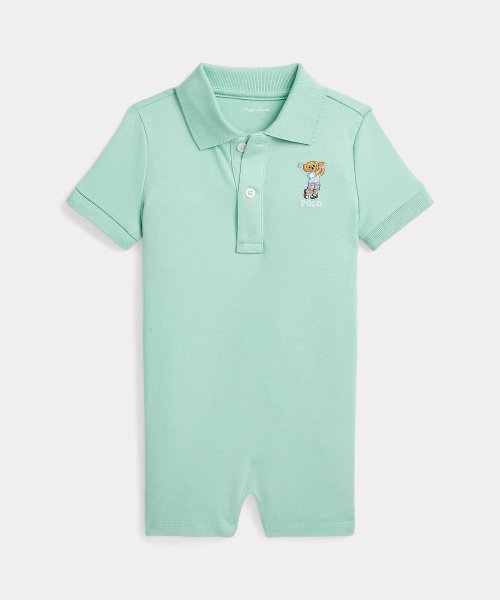 POLO RALPH LAUREN(POLO RALPH LAUREN)/(ベビー)Polo ベア ソフト コットン ポロ ショートオール/300グリーン