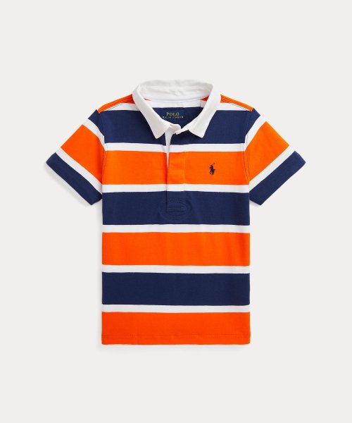 POLO RALPH LAUREN(POLO RALPH LAUREN)/(ボーイズ 2才～7才)ストライプド コットン ショートスリーブ ラグビー シャツ/400ブルー