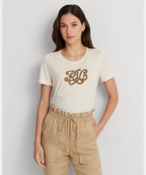 LAUREN RALPH LAUREN/ビーデッドロゴ コットンブレンドジャージー Tシャツ/505928154