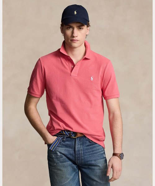 POLO RALPH LAUREN(POLO RALPH LAUREN)/カスタム スリム フィット メッシュ ポロシャツ/600レッド