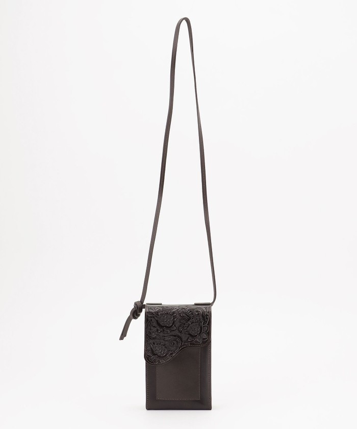 GRACECONTINENTAL Flap mini Bag ダークブラウン F GRACECONTINENTAL Flap mini Bag ダークブラウン F