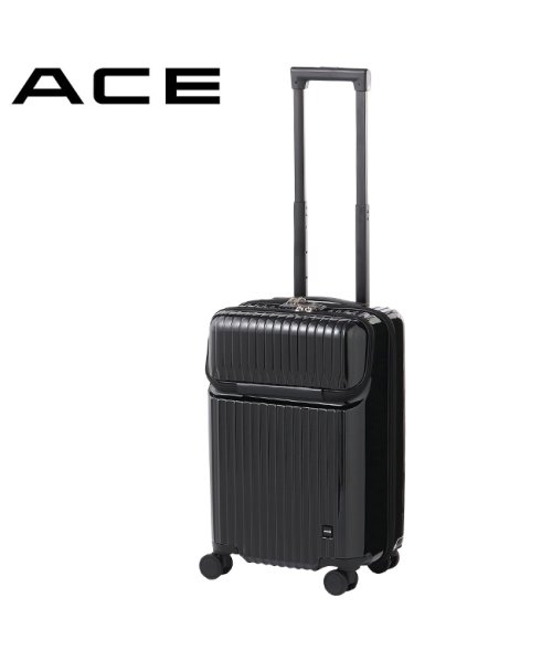 ACE(エース)/エース スーツケース 機内持ち込み Sサイズ 34L 軽量 小型 小さめ トップオープン ストッパー タッシェ ACE tache 06536/ブラック