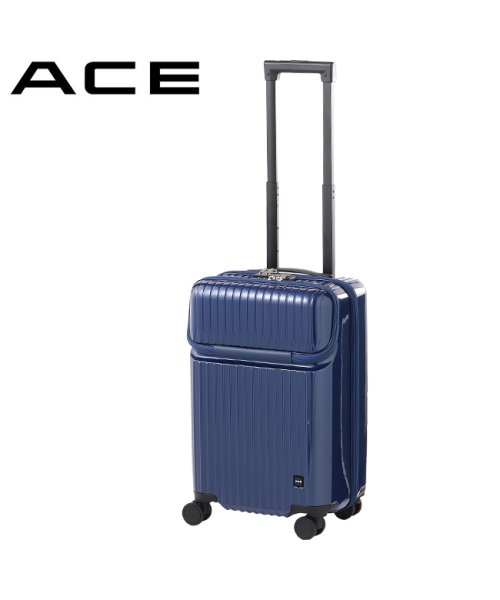 ACE(エース)/エース スーツケース 機内持ち込み Sサイズ 34L 軽量 小型 小さめ トップオープン ストッパー タッシェ ACE tache 06536/ブルー
