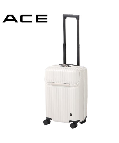 ACE(エース)/エース スーツケース 機内持ち込み Sサイズ 34L 軽量 小型 小さめ トップオープン ストッパー タッシェ ACE tache 06536/ホワイト