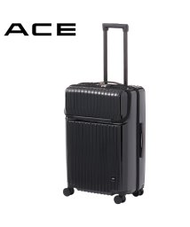 ACE(エース)/エース スーツケース Mサイズ 59L トップオープン フロントオープン ストッパー付き ACE 06537 キャリーケース キャリーバッグ/ブラック