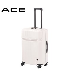 ACE(エース)/エース スーツケース Mサイズ 59L トップオープン フロントオープン ストッパー付き ACE 06537 キャリーケース キャリーバッグ/ホワイト