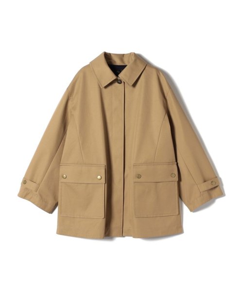 Primary Navy Label:〈手洗い可能〉ボンディング ステンカラー コート Primary Navy Label