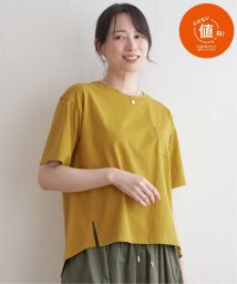 ikka(イッカ)/コットンUSA半袖Tシャツ/マスタード