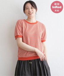 ikka(イッカ)/【雑誌InRed6月号掲載】ハニカム柄ジャガードカットソー【親子おそろい】/オレンジ