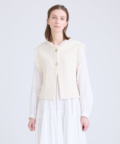 ツイードフリンジジレ 