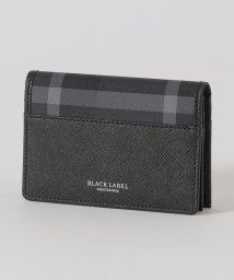 BLACK LABEL CRESTBRIDGE(BLACK LABEL CRESTBRIDGE)/エンボスレザートーナルクレストブリッジチェックカードケース/ブラック