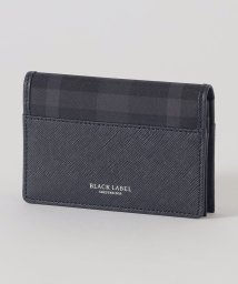 BLACK LABEL CRESTBRIDGE(BLACK LABEL CRESTBRIDGE)/エンボスレザートーナルクレストブリッジチェックカードケース/ネイビー