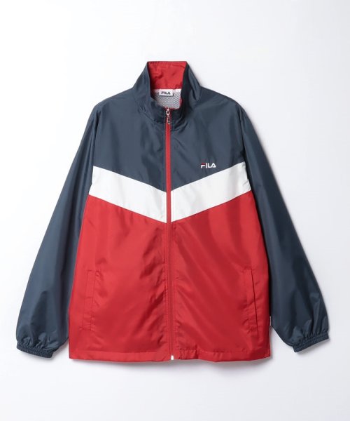 FILA（Casual Men）(フィラ（カジュアル　メンズ）)/【セットアップ対応商品】【カジュアルウェア】 ディスポ/裏メッシュ 切替ウィンドジャケット メンズ/ネイビー