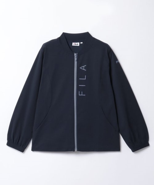 FILA（Casual）(フィラ（カジュアル）)/【セットアップ対応商品】【カジュアルウェア】 ストレッチ天竺 ライトジップジャケット レディース/ネイビー