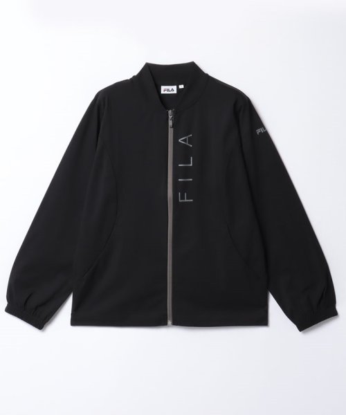 FILA（Casual）(フィラ（カジュアル）)/【セットアップ対応商品】【カジュアルウェア】 ストレッチ天竺 ライトジップジャケット レディース/ブラック