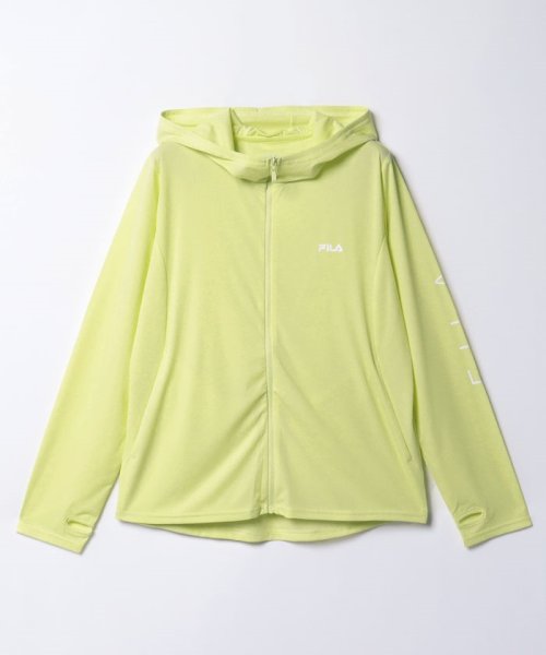 FILA（Casual）(フィラ（カジュアル）)/【カジュアルウェア】 軽量スムース 接触冷感　軽量フードジャケット レディース/イエロー