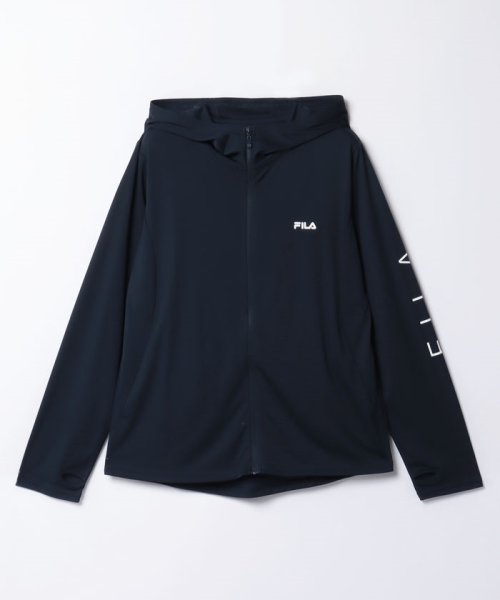 FILA（Casual）(フィラ（カジュアル）)/【カジュアルウェア】 軽量スムース 接触冷感　軽量フードジャケット レディース/ネイビー