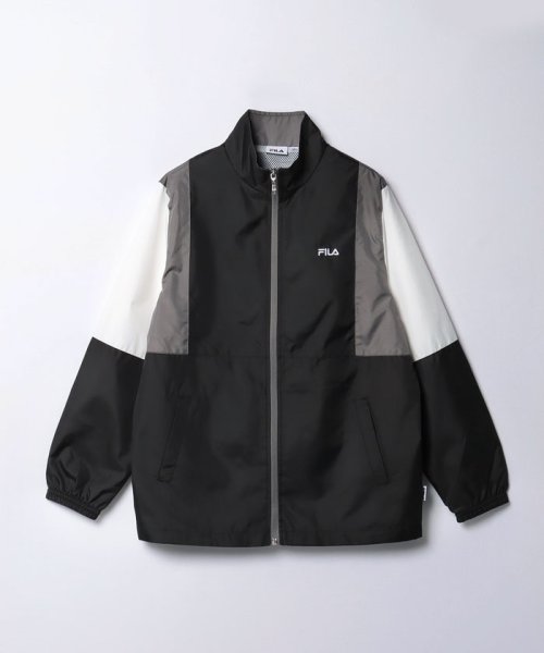 FILA（Casual）(フィラ（カジュアル）)/【セットアップ対応商品】【カジュアルウェア】 ディスポ/裏メッシュ 切替ウィンドジャケット レディース/ブラック