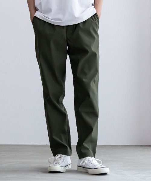 MAC HOUSE(men)(マックハウス（メンズ）)/NAVY FIT ネイビーフィット ストレッチテーパードパンツ 333120MH/オリーブ