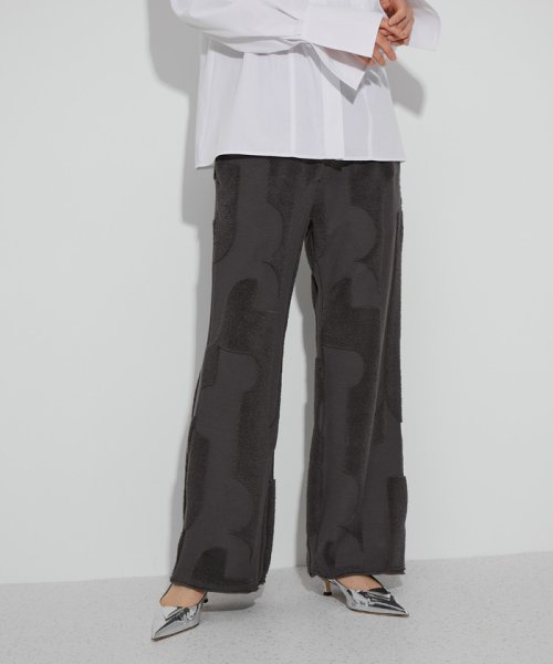 パイルジャカードパンツ 透け感