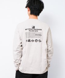 RAT EFFECT(ラット エフェクト)/FELLOW1975 ロングTシャツ/ライトグレー