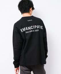 RAT EFFECT(ラット エフェクト)/EMANCIPATE リフレクター ロングTシャツ/ブラック