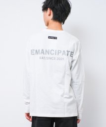 RAT EFFECT(ラット エフェクト)/EMANCIPATE リフレクター ロングTシャツ/オフホワイト