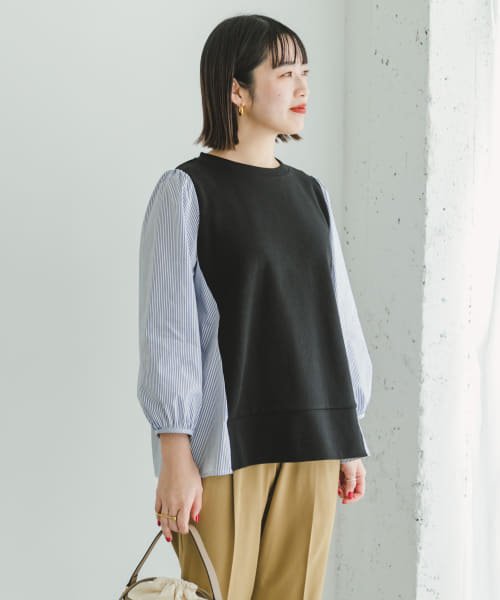 ITEMS URBANRESEARCH(アイテムズ アーバンリサーチ（レディース）)/フハクキリカエプルオーバー/BLK