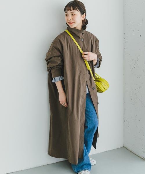 ITEMS URBANRESEARCH(アイテムズ アーバンリサーチ（レディース）)/ステンカラービッグコート/D.BRN