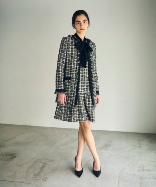 フリンジツイードジャケット 