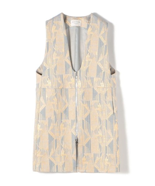 ジオメトリックグリッタージャカード ロングジレ 