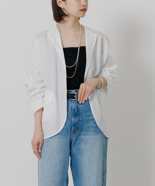 TICCA　コットンリネンシャツジャケット 