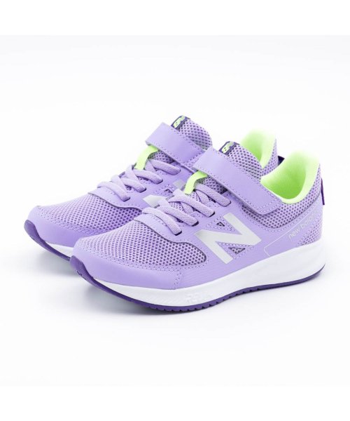 new balance(ニューバランス)/ニューバランス new balance ジュニア キッズ 男の子 女の子 スニーカー 幅広 軽量マジックテープ NB－YT570/パープル