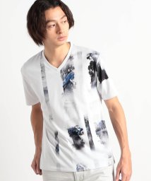 HIDEAWAYS NICOLE/フォトラインアラカルトVネック半袖Ｔシャツ/505796160