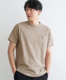 ikka(イッカ)/ライトダンボールダブルフェイスTシャツ/ベージュ