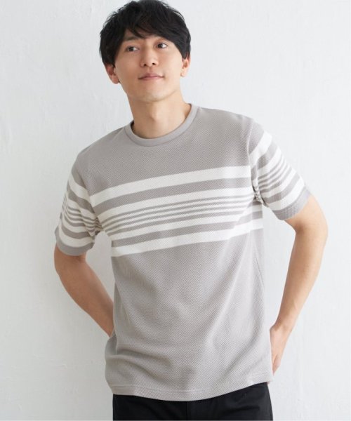 ikka(イッカ)/パイナップルパネルボーダーTシャツ/その他