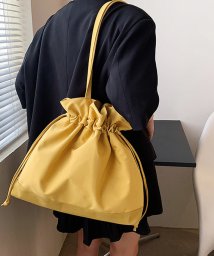 miniministore(ミニミニストア)/巾着バッグ ショルダーナイロンバッグ韓国/イエロー