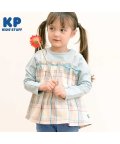 KP/KP(ケーピー)二重織チェックのドッキング長袖Tシャツ(100～130)/505921071