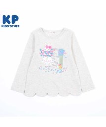 KP/KP(ケーピー)【TioTio抗ウイルス加工】mimiちゃんアップリケとお花刺繍の長袖Tシャツ(140)/505921090