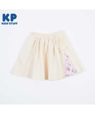 KP/KP(ケーピー)花×リボン柄切り替えのコットンツイルスカート(140～150)/505921589